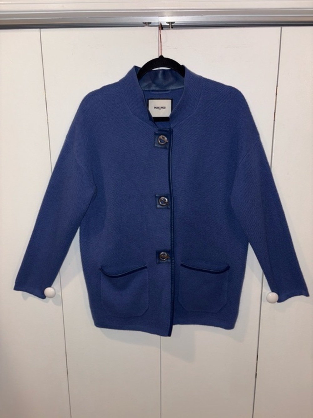 Max & Moi Merino Wool and Cashmere Blend Royal Blue Sweater Size Medium